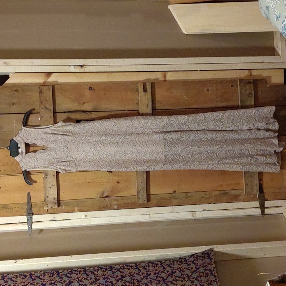 Jump Apparel Gold High Neck Maxi Gown